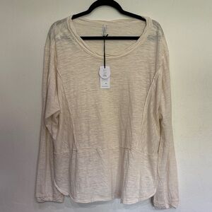 EUC Z Supply Long Sleeve Tee in Cream